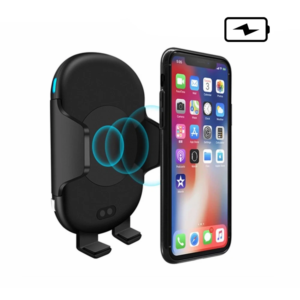 QI Fast Wireless Car Charger C9-10W Automatic Infrared Induction Air Vent Car Phone Holder For iPhone XR XS Samsung S9