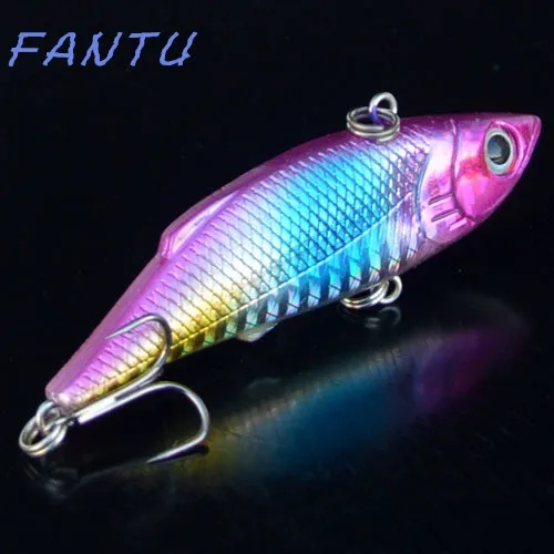  FANTU Hunt Fishing VIB 11g/7.5cm Vibradores Lures Full Swimming Layer Artificial VIB Lure Double Tr