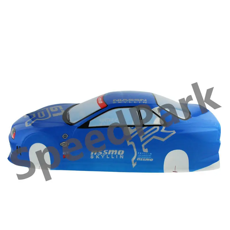 2шт Skyline GTR R34 синий/желтый/черный 1/10 1:10 ПВХ Окрашенный корпус 190 мм Колесная база