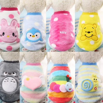 

2018 New Autumn/Winter Cartoon Dog Clothes for Small Dogs Chihuahua Yorkie Clothing Pet Puppy Cat Coats Jacket Warm Soft Fleece