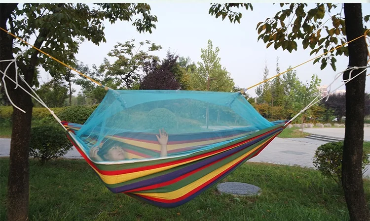 

New Outdoor Camping Hunting Mosquito Net Parachute Hammock 2 Person Flyknit Hamaca Garden Hamak Hanging Bed Leisure Hamac