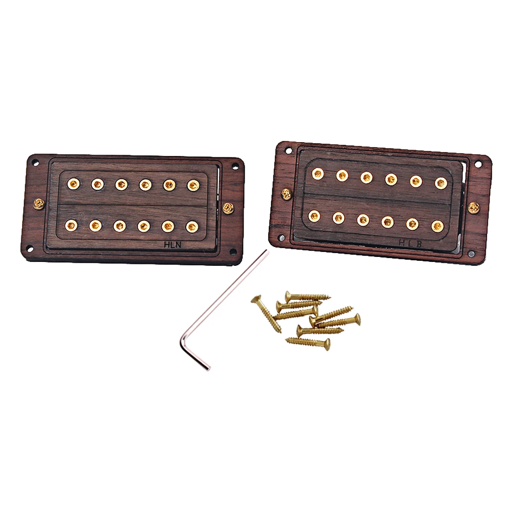 Rosewood Electric Guitar Humbucker Neck Bridge 6 String Pickup Set