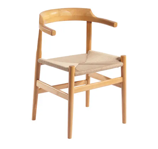 Cadeira de Jantar mobília da sala de jantar moderna minimalista Réplica Hans Wegner PP68 Lado cadeiras de assento de madeira Cadeira de rattan tecido