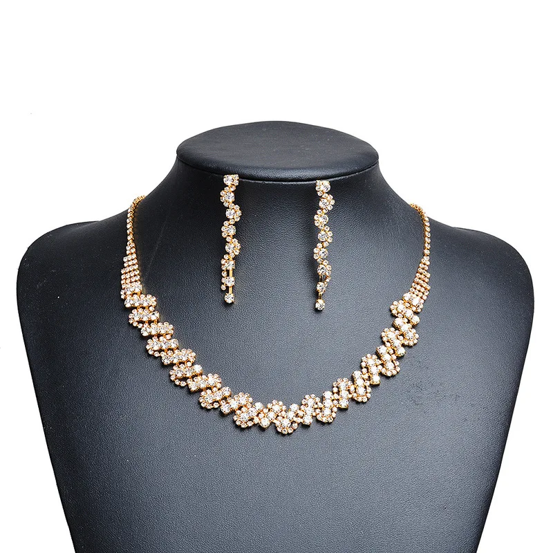 Jewelry & Accessories,Fashion Jewelry Sets. Bridal jewelry, Wedding jewelry, Zircon necklace earrings set