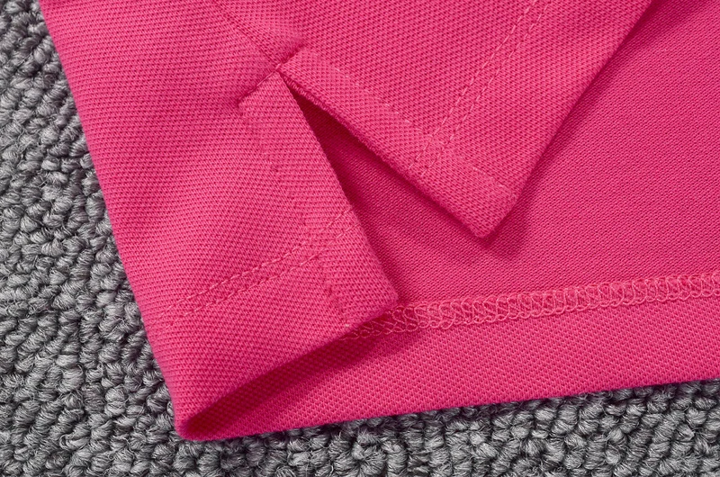 Высокое качество летние Брендовые женские рубашки поло с коротким рукавом хлопковые повседневные женские рубашки поло с отворотом модные облегающие Женские топы