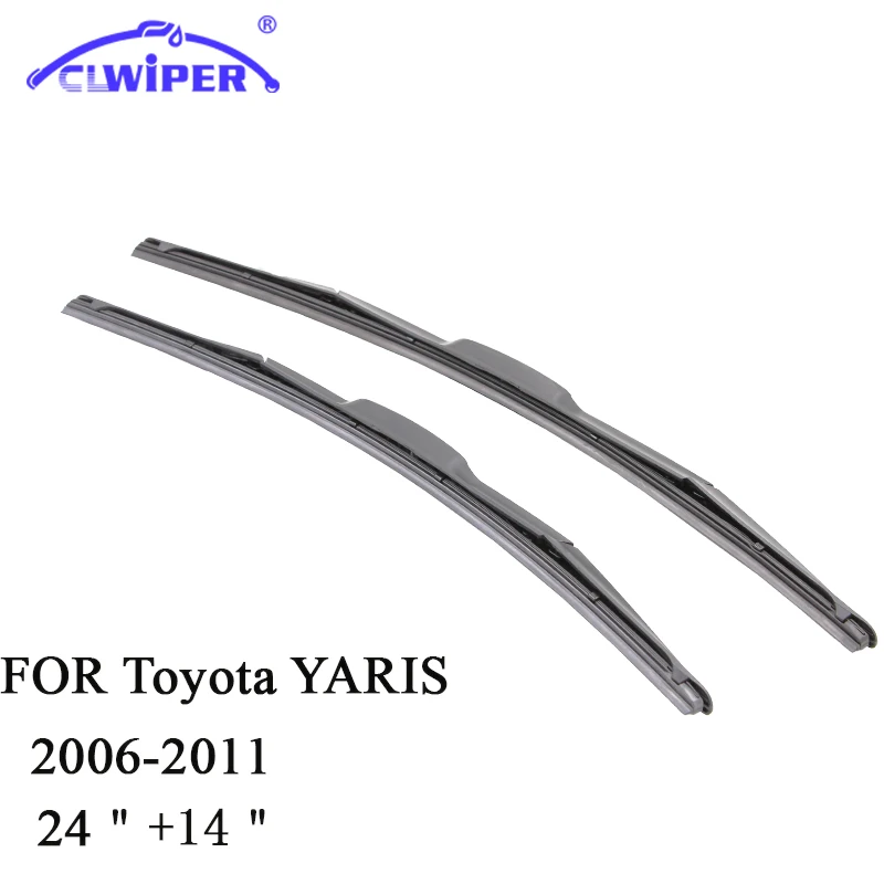 CLWIPER Wiper Blades For TOYOTA YARIS(2006 2011) 2007 2008 2009 2010 Car Windscreen Wiper ...