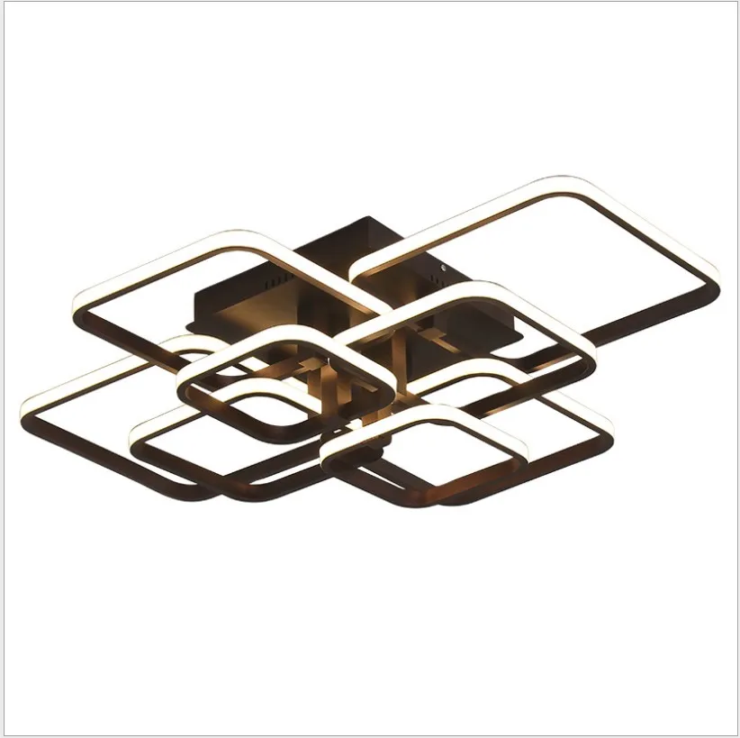 Moderna do Candelabro de Teto do Diodo Emissor de Luz do Quarto da Sala de Estar Luminárias de Teto com Acrílico de Controle Iluminação Casa Conduziu Remoto 110-220v 3 Luzes e Iluminação