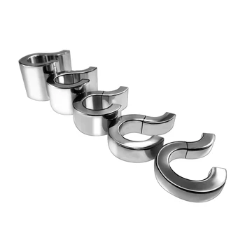 5 size Heavy Duty Magnetic Stainless steel Ball weight Scrotum Stretcher metal penis Cock Ring Delay ejaculation male Sex Toy 1