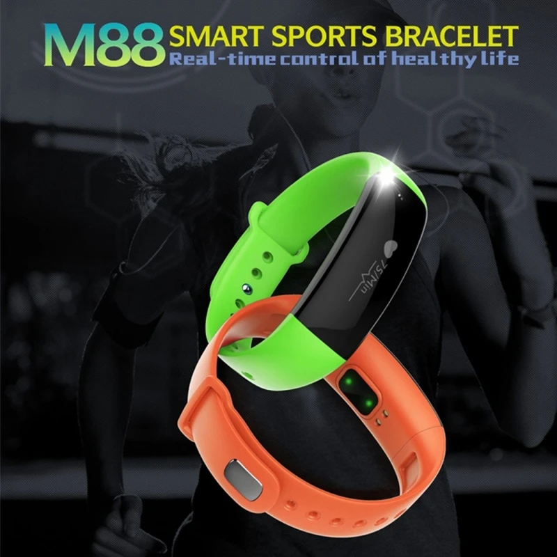 0 86 Touch Screen Smart Bracelet Heart Rate Monitor Smart Band Wireless Fitness Tracker Sports Wristband