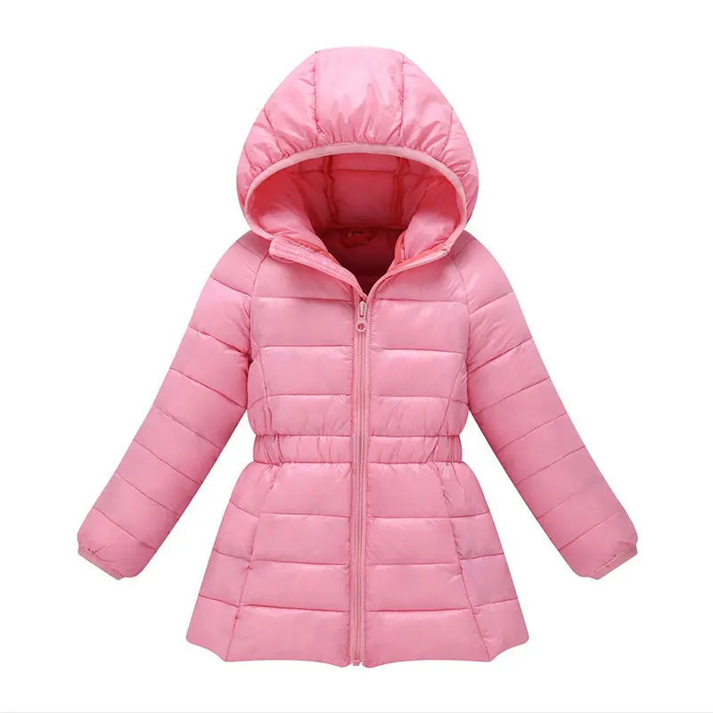 

4-8T Baby Girl Clothes Soild Color Down Jackets for Girls Fashion Kids Hooded Tops Coats Winter Wear Thicken Outerwear & Coats