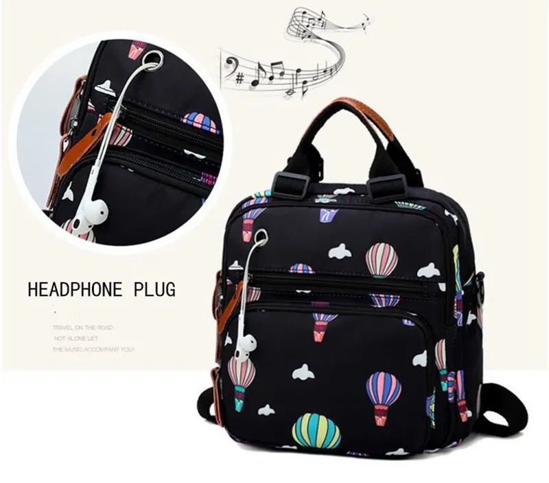 MOTOHOOD Baby Diaper Bag Backpack Mother Maternity Bags With Insulation Bag Fashion Hot Air Balloon Printing Baby Bag Organizer  (2)