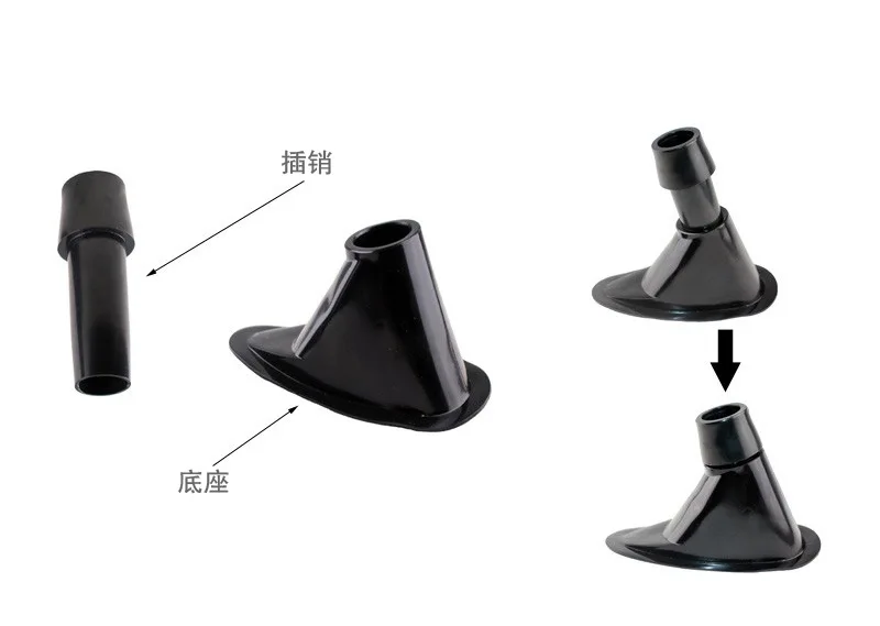 Fishing rod bracket plastic sticky fishing boat inflatable boat kayak fishing rod socket rod holder base fittings (3)