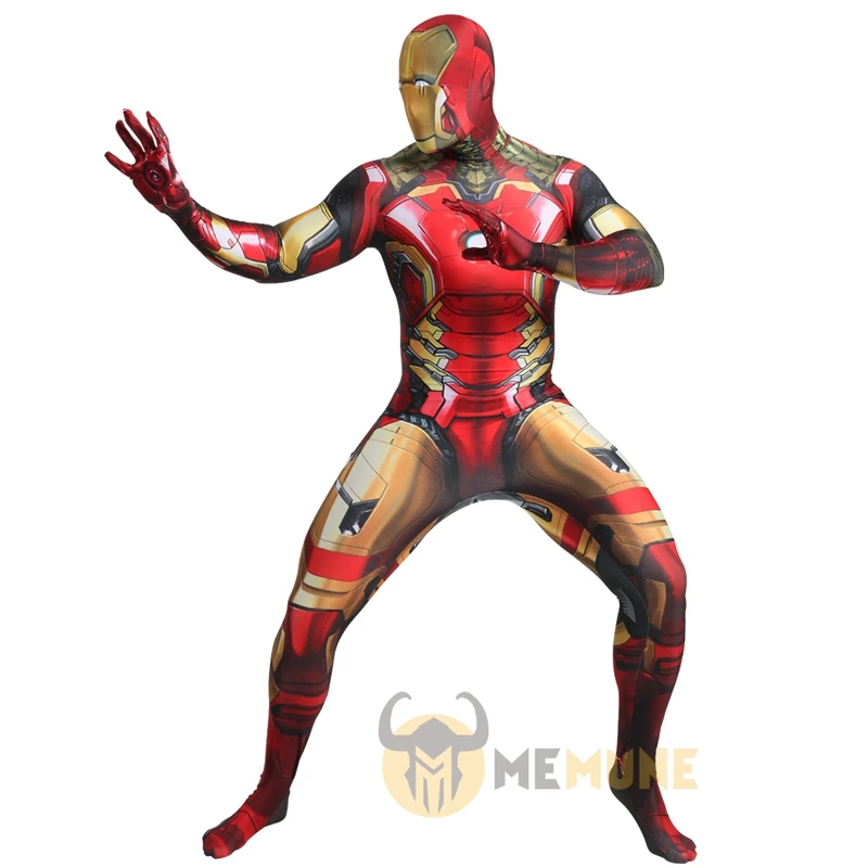 Marvel супергерой Железный человек MK43 ролевые игры Косплей Zentai Хэллоуин Карнавальный Костюм