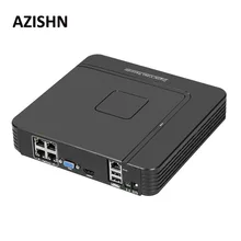 Мини 4CH POE NVR 48 В 1080P HDMI полный сетевой HD видео Регистраторы CCTV Системы для POE Камера охранных Системы ONVIF P2P azishn