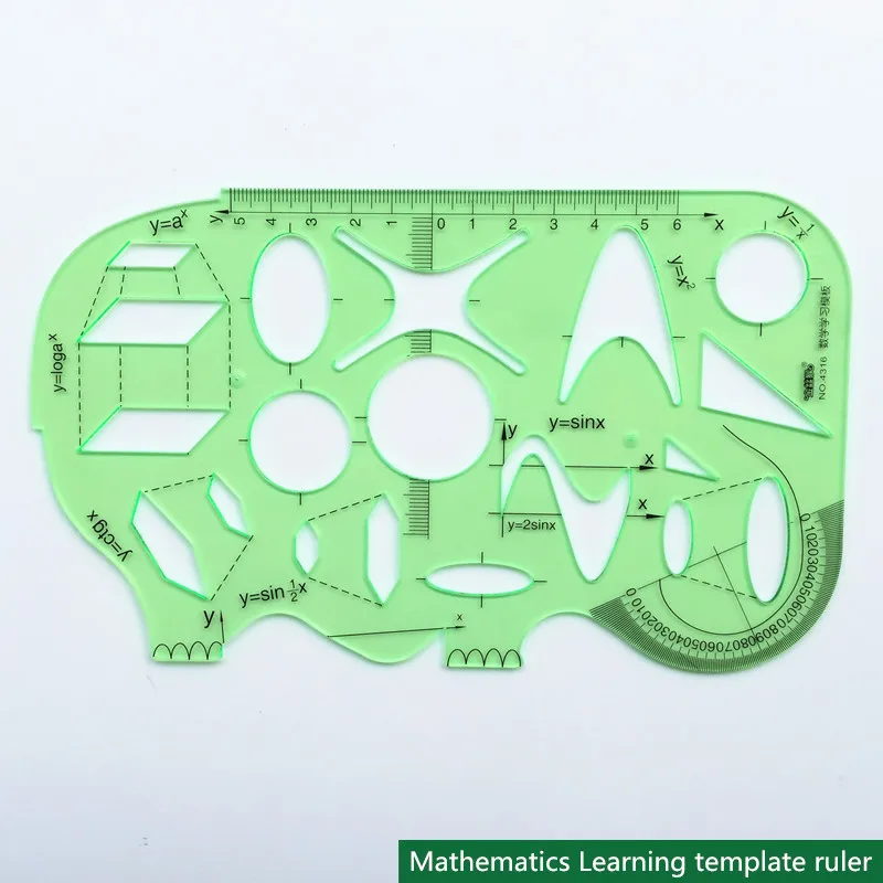 1 шт. зеленый пластик качество Профессиональные геодезические и картографические инструменты для рисования ноги десять видов стиля многоцелевой Шаблон Линейка
