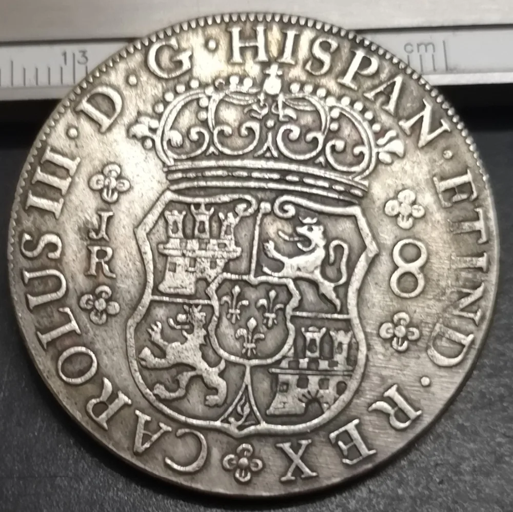 1770 (JR) Bolivia 8 Reales Carlos III Испания копировальная монета с колоннами