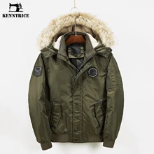 Kenntrice мужские куртки мужские зимние парки мужские куртки пальто мужские парка из полиэстера ткань меховой капюшон военная ветровки мужские