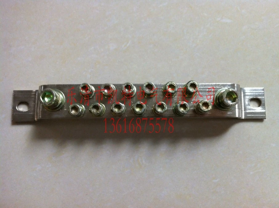Two row 15 hole up, specification 2.5 * 25, copper grounding, grounding Busbar, double rows of