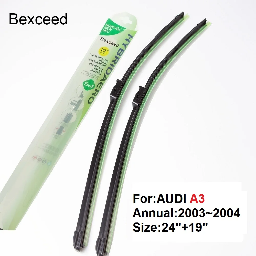 For AUDI A3 Sportback 24"+19" Bexceed of rubber Car windshield flat