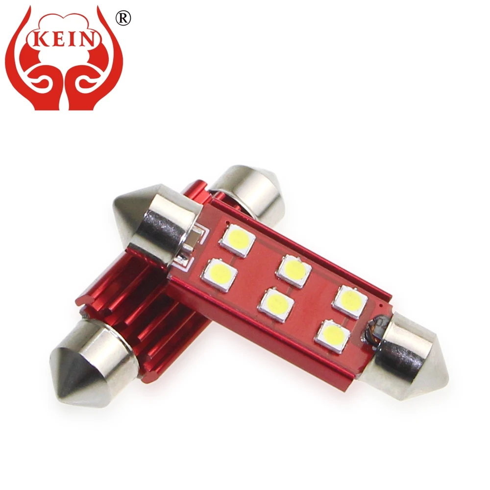 KEIN 4 шт. C5W гирлянда Светодиодная лампа 36 мм 39 41 31 C10W C3W 3030 12V автомобильный номерной