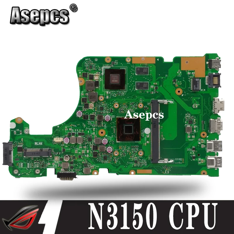 Материнская плата для ноутбука X555SJ N3150 CPU For Asus X555 X555S A555S материнская