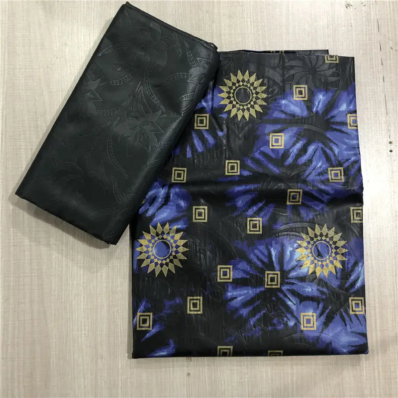 

2019 New African Traditional Black Bazin getz Brocade Fabric Matching plain bazin brocade fabric 10yards/set