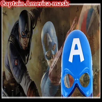 

Superhero Captain America Mask children's day gift Halloween Masquerade Costume Cosplay Party Favor half Face PVC Cartoon Mask