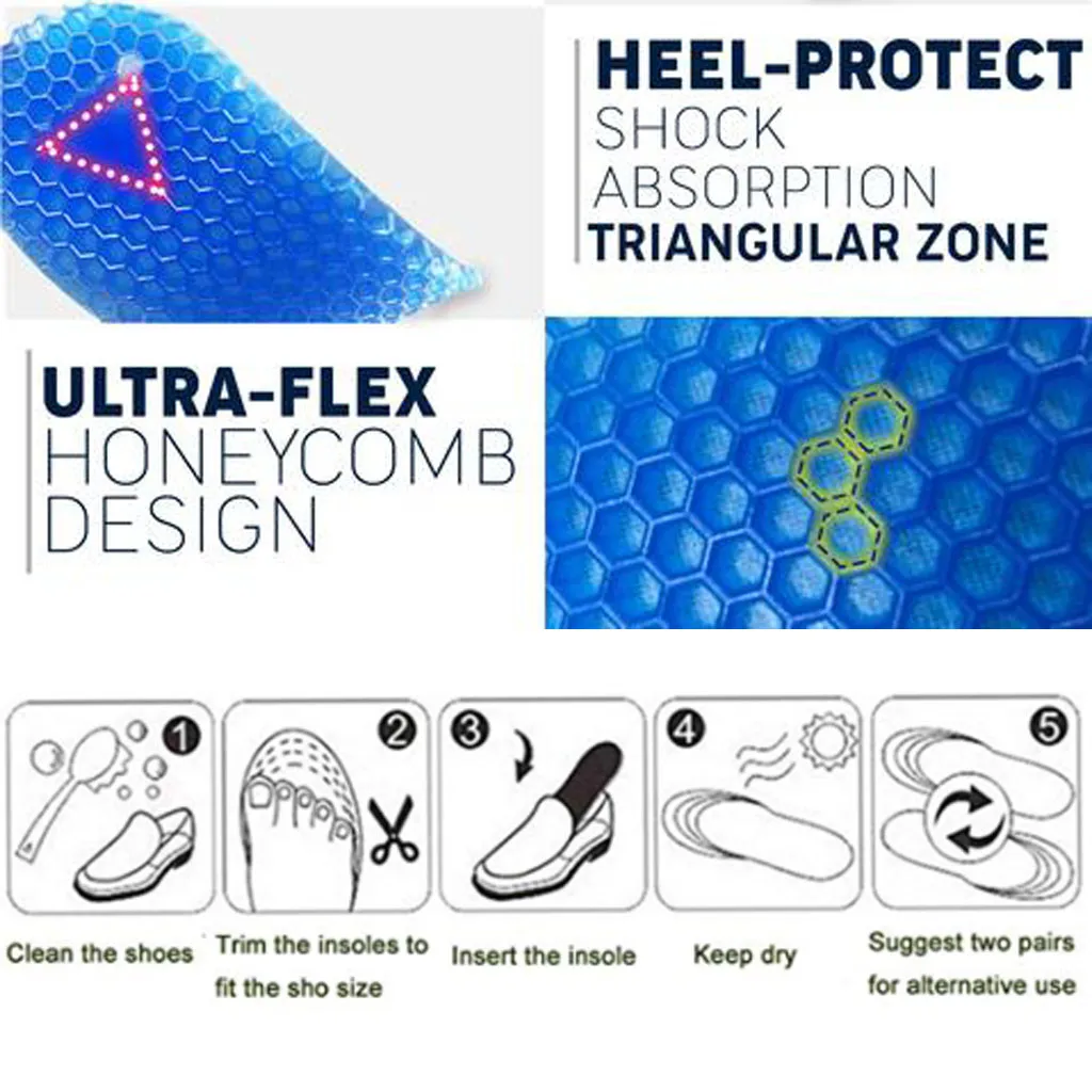 Популярные потребности, удобный инструмент для ухода за ногами, ультра-гибкие гелевые стельки, силиконовые удобные, можно резать стельки с поглощением амортизации, анти-запах