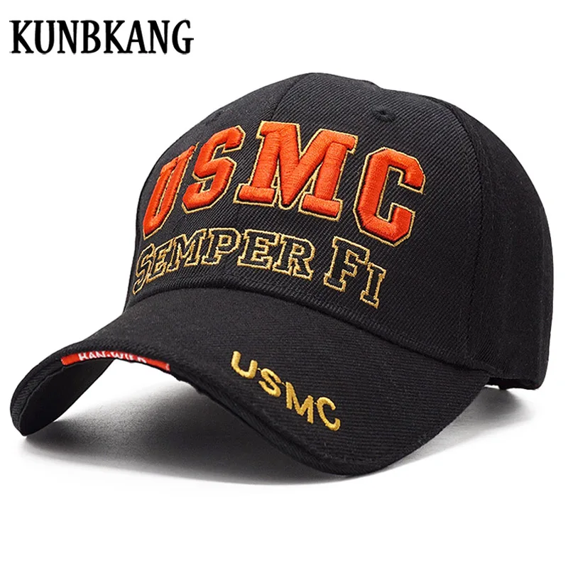 

New Arrive US Marine Tactical Baseball Cap Men USMC Navy Snapback Hat SEMPER FI Bone Adjustable Outdoor Cotton Army Baseball Hat
