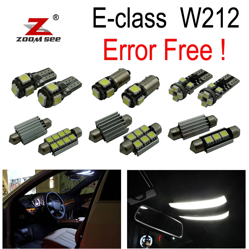 Mercedes E Classe W212 sans erreur Intérieur Voiture DEL Lumières Ampoule Kit-Xenon Blanc