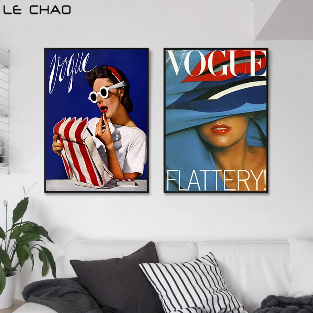 LECHAO модные современные Плакаты для девочек Vogue женские постеры и принты