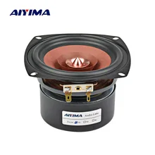 Aiiima, 1 шт., 4 дюйма, аудио звуковой динамик, драйвер, Hifi, 4, 8 Ом, 30 Вт, Полнодиапазонный динамик, книжная полка, Громкий динамик для усилителя, сделай сам