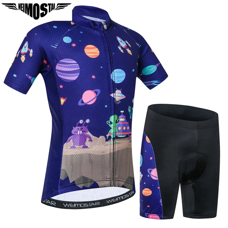 Weimostar Children Cycling Clothing Summer Short Sleeve Kids Cycling