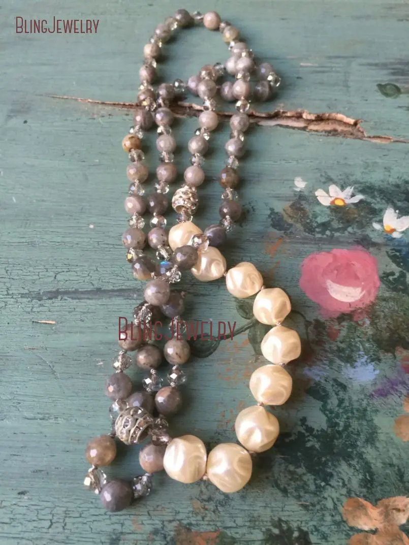 20190227-NM15573-shabby boho glam simple stone glass pearl hand knot versatile neutral necklace uptown chic jewelry_2