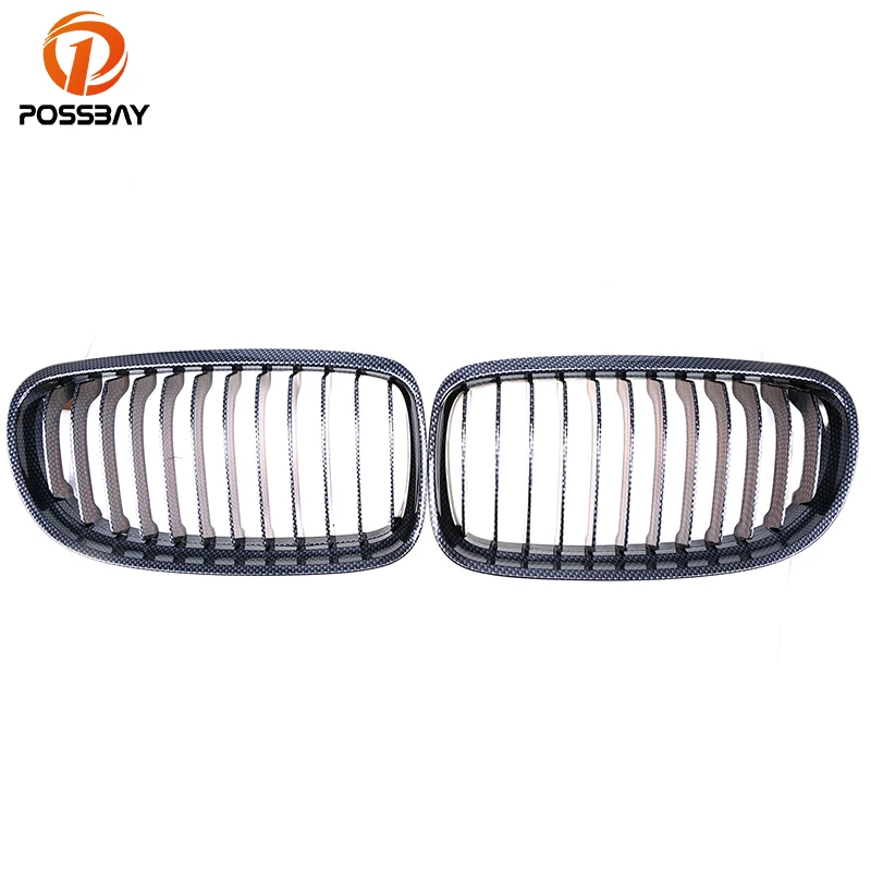 

POSSBAY Car Front Grille Kidnery Grills for BMW 3-Series E90 320xd/323i/325d/M3 Sedan 2008-2011 Facelift Imitation Carbon Fiber