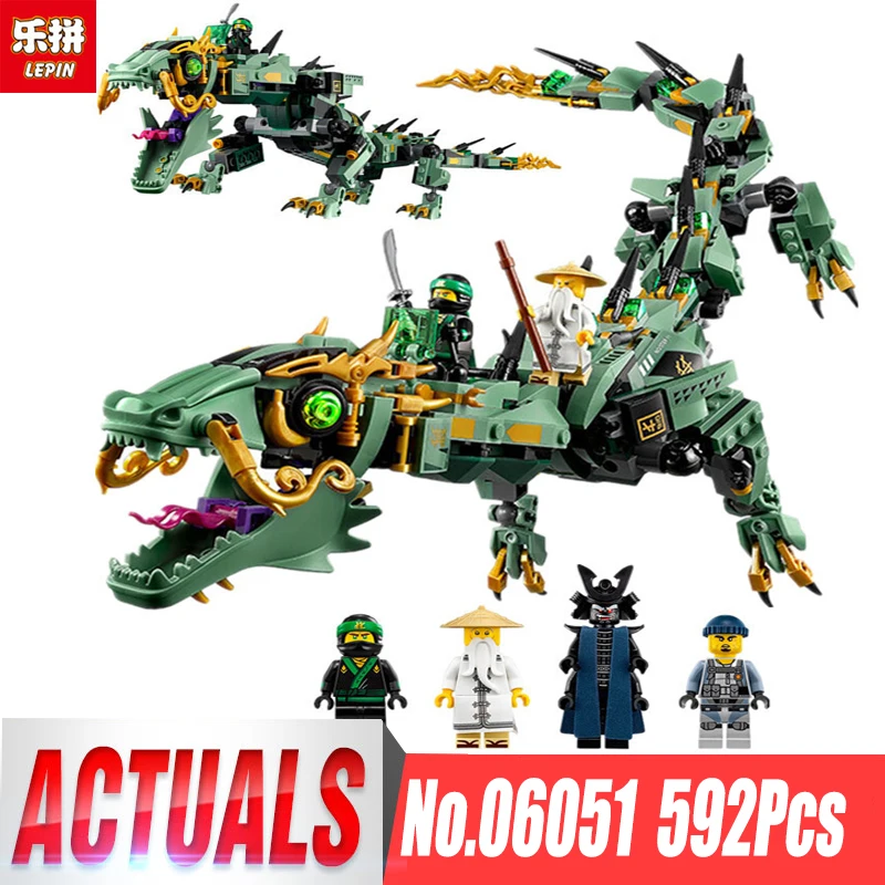 

Lepin 06051 06080 Ninjago Mecha Dragon Elemental Ice Fire Double Tame Legoingls 70652 70612 70627 building block
