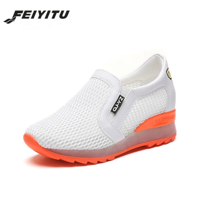 FeiYiTu/Новинка 2018 года Летняя женская обувь Сетчатые повседневные кроссовки с