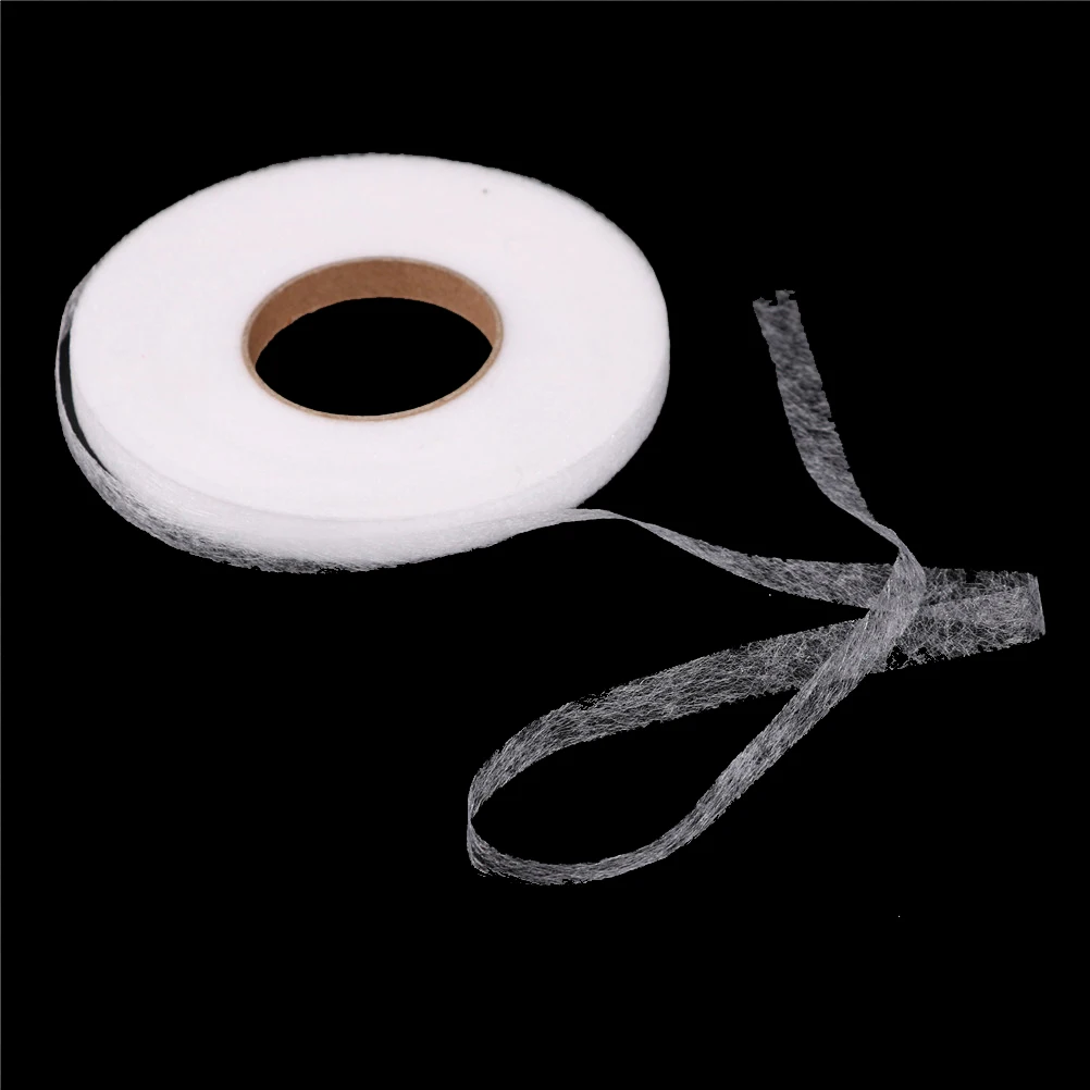 

1PC Adhesive Lining Garment White Interlining Tape Knitted Fabric Iron On Sewing Patchwork DIY Craft Supply Accessory 1cmX64m