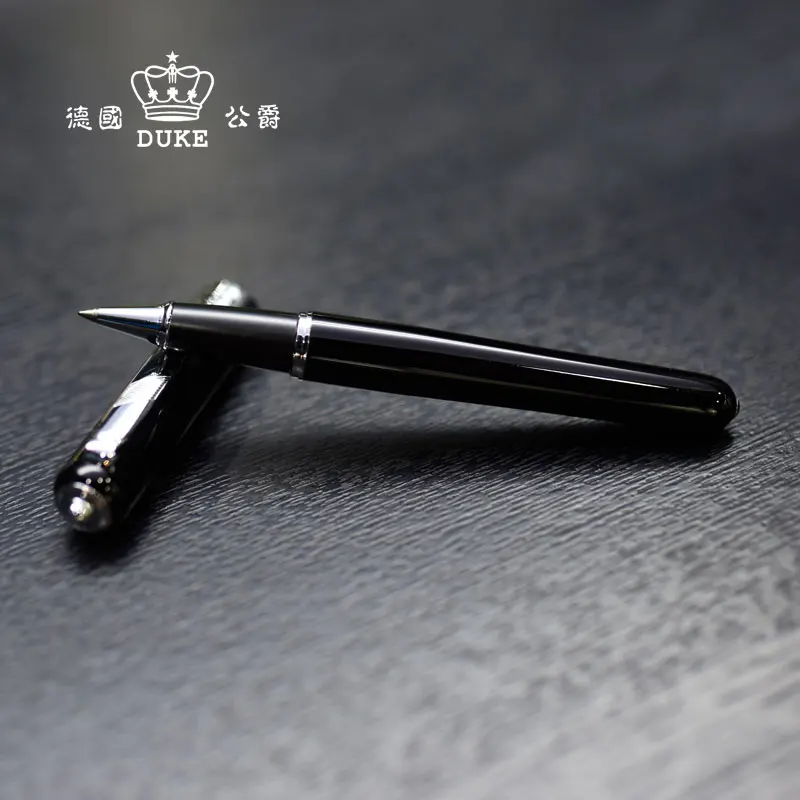 Duke Gift box Black 0.5mm signing pen Rollerball Pen  Metal Ballpoint Pens Christmas Gift Free Shipping for office supplies