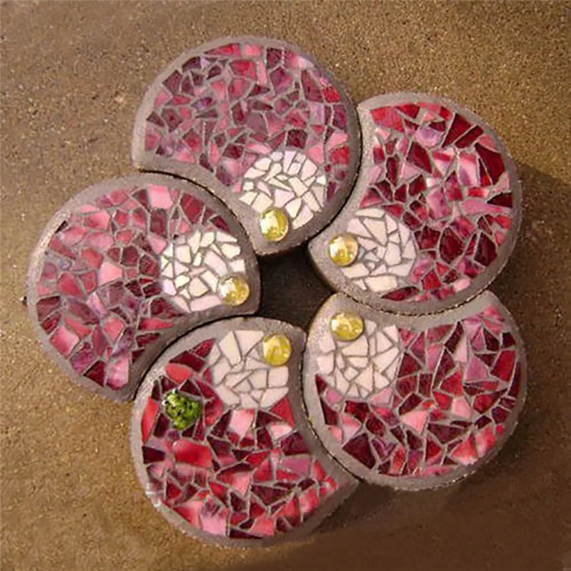 Paving Mold Driveway Patio Stepping Stone Pavement Paver Path Maker DIY Floor Garden Design Paving Mould 40MR055