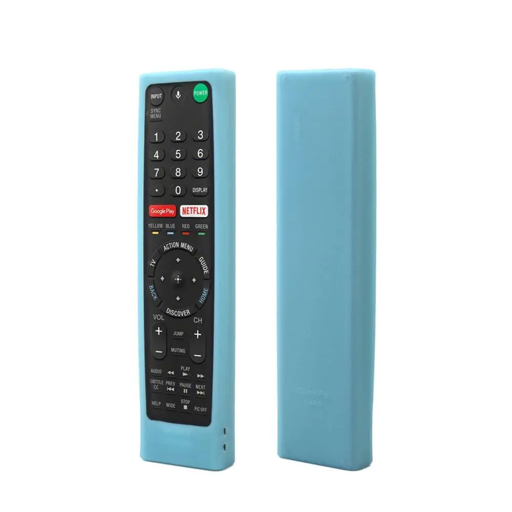 Silicone Cover Case Protective Skin For Sony RMF-TX200C Smart TV Remote - Цвет: light  blue