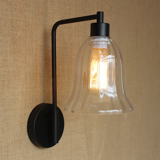 Vintage wandlamp glazen wandlamp 110 V 220 V slaapkamer muur lamp ... Vintage wandlamp glazen wandlamp 110 V 220 V slaapkamer muur lamp ...