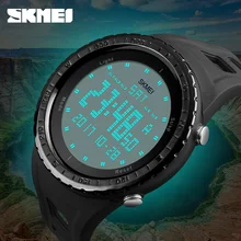 SKMEI открытый Soprt цифровые наручные часы большой циферблат военные часы для мужчин 50 м водостойкий EL светильник электронные часы Relogio