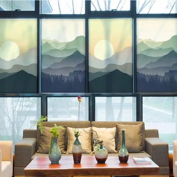 

Scrub glass stickers translucent opaque foil electrostatic stickers office toilet windows stickers decorative film -032