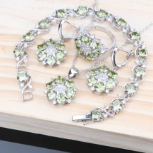 Кубический цирконий, серебро 925, Свадебные Ювелирные наборы для женщин, браслет, кольцо, серьги, бижутерия, свадебное ожерелье, кулон, набор