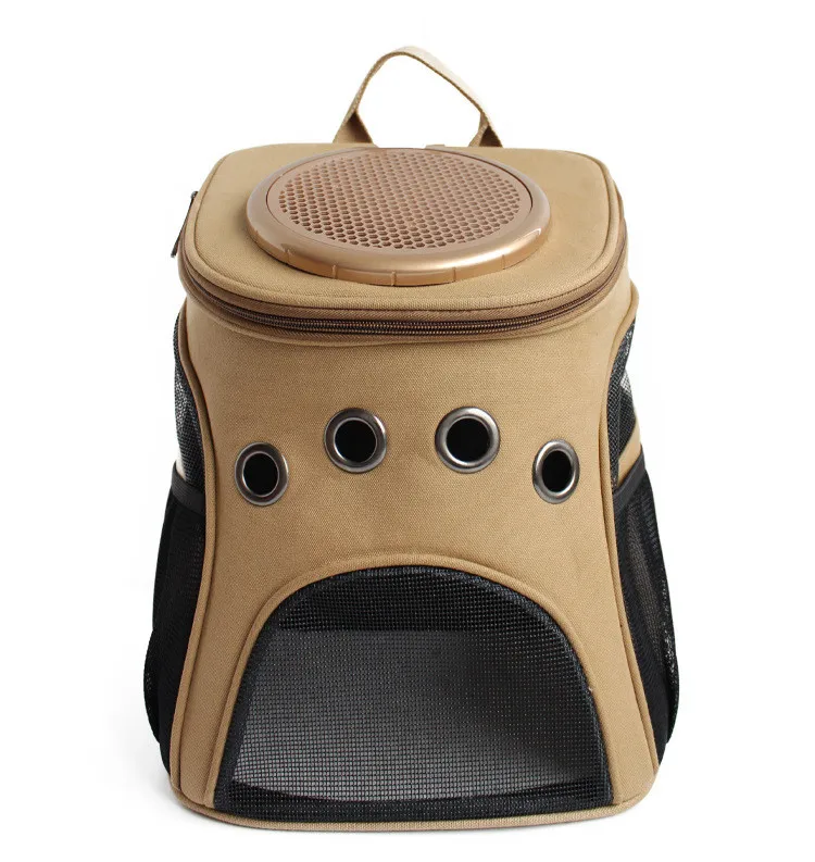 Hot Sale Breathable Cats Carriers Small Dog Outdoor Portable Backpacks Canvas Bag with Transparent Cover Droppshipping (11)