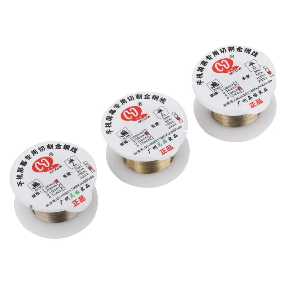 

Mobile Phone LCD Screen Separation Cutting Line Diamond Wire 0.05mm 0.06mm 0.08mm 0.1mm for iPhone Samsung Phone Repair Tool