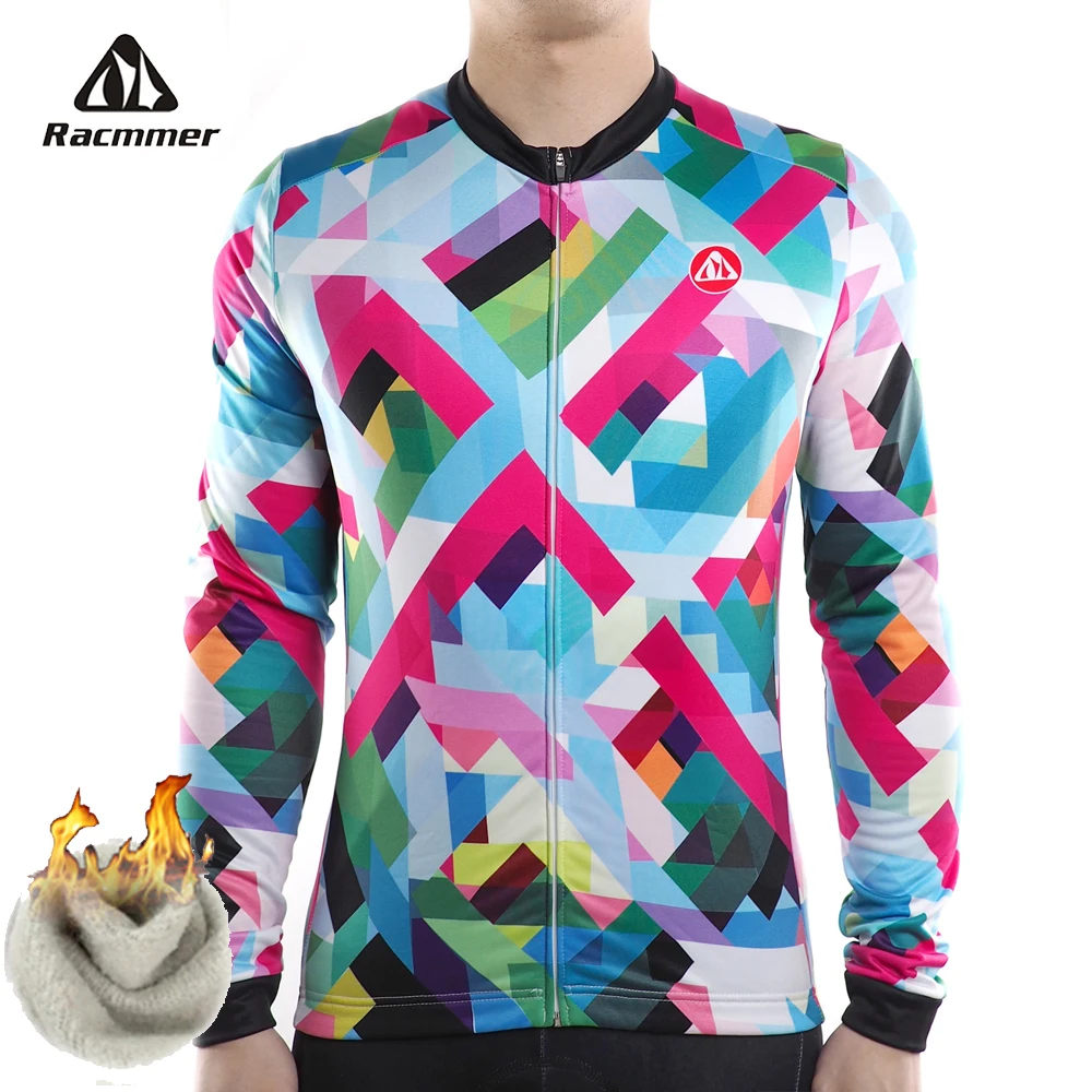 Download Racmmer 2019 AERO Thermal Fleece Cycling Jersey Mens MTB ...