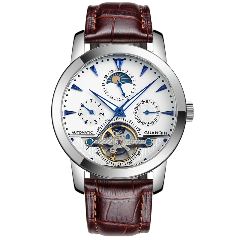 

GUANQIN GQ10028 Watches Men Top Luxury Brand Tourbillon Mechanical Waterproof Shockproof Stainless Steel Strap Relogio Masculino
