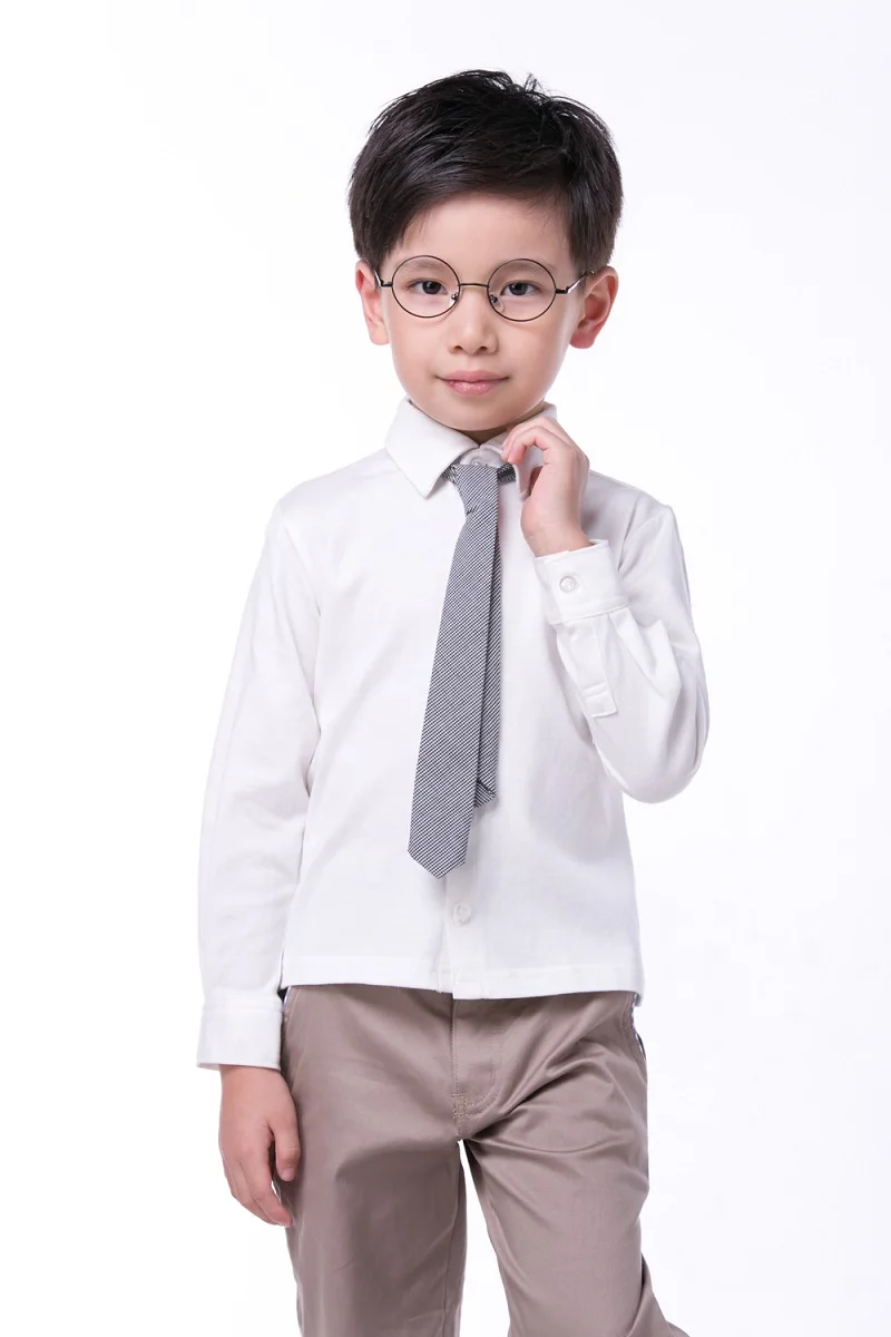 Г. стиль, модная детская хлопковая рубашка с длинными рукавами для мальчиков на весну, лето и осень, рубашка с галстуком, сшитый галстук для мальчиков тонкая рубашка